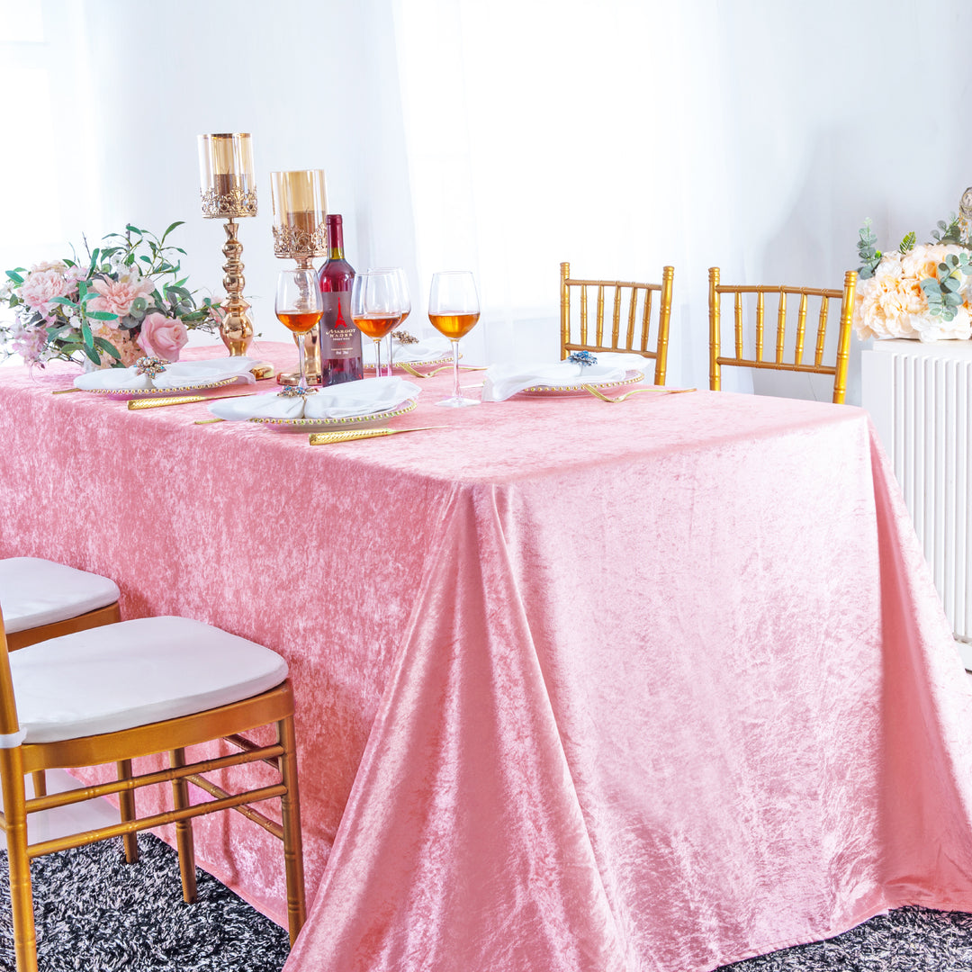 Seamless Rectangular Ice Crushed Velvet Tablecloth