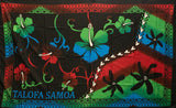 Polyester Sarong Multicolor Talofa Samoa Hibiscus Tiare