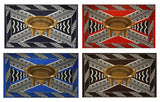 Kingdom Of Tonga Polyester Fabric - Kava Bowl All Around Border Crossing Pattern, 72" L X 45" W (1 Piece)