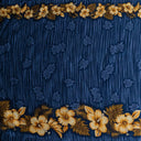 Cotton Barkcloth Hibiscus Palm Double Border Fabric