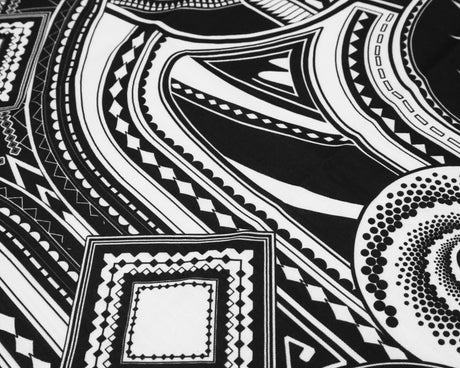 Rectangular Faux Linen Tablecloth 90x156 Fractal