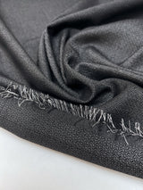 Wool Suit Fabric Gray Black Italian Woven