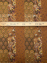 Wool Twill Printed Yellow Brown