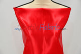 Bridal Satin Polyester Fabric - Shiny Solid, 58/60" Width, Multiple Colors (Yards, Bolts, Sample Swatches)