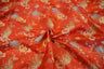 Chinese Flower Brocade Polyester Fabric - Oriental Floral Brocade, 45" Width (1 Yard)