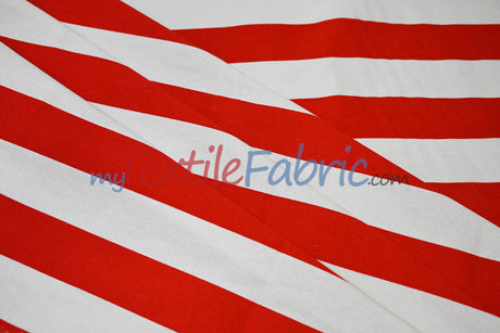 10 Oz 100% Cotton Canvas 2" Stripe Fabric - Multiple Colors, 60" Wide (1 Yard)