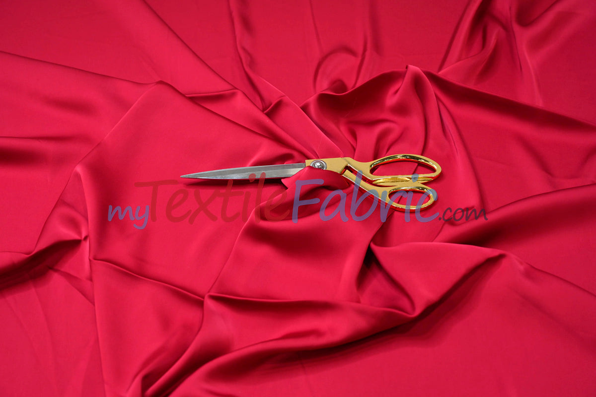Double Sided Satin Polyester Fabric - Glossy Finish, 60" Width (1 Yard)