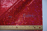 Holographic Mini Square Sequins Mesh Fabric - Holographic Mini Square Sequins, 45" Width (By The Yard)