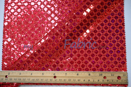 Holographic Shimmer Sequins Fabric - Lightweight Flowy Holographic Sequins, 45" Width (1 Yard)