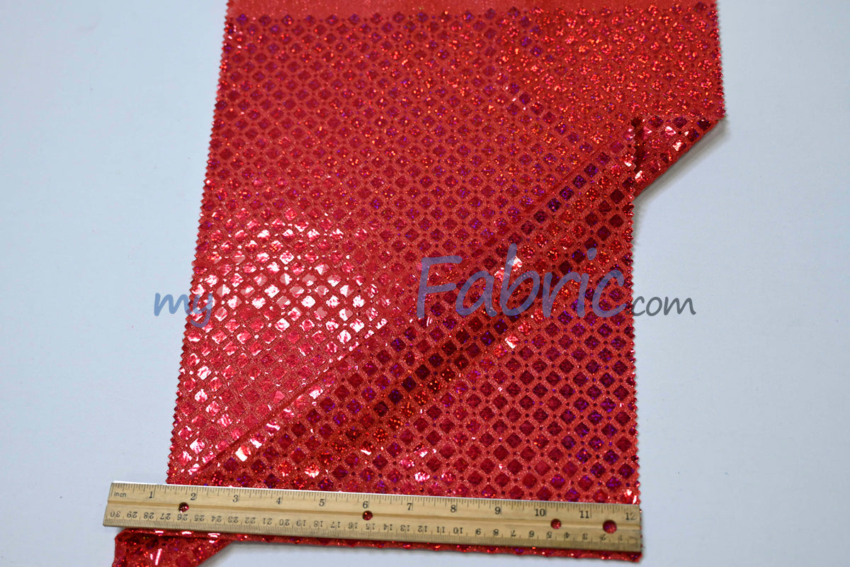 Holographic Shimmer Sequins Fabric - Lightweight Flowy Holographic Sequins, 45" Width (1 Yard)