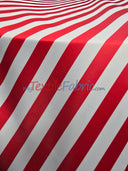 1 Inch Stripe Satin Print Lamour Satin Fabric - Black White 1 Inch Stripe, 58/60" Width (1 Yard)