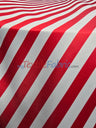 1 Inch Stripe Satin Print Lamour Satin Fabric - Black White 1 Inch Stripe, 58/60" Width (1 Yard)