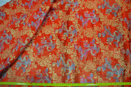 New Oriental Dragon Brocade Chinese Brocade Fabric - Oriental Dragon Pattern, 45" Width (1 Yard)
