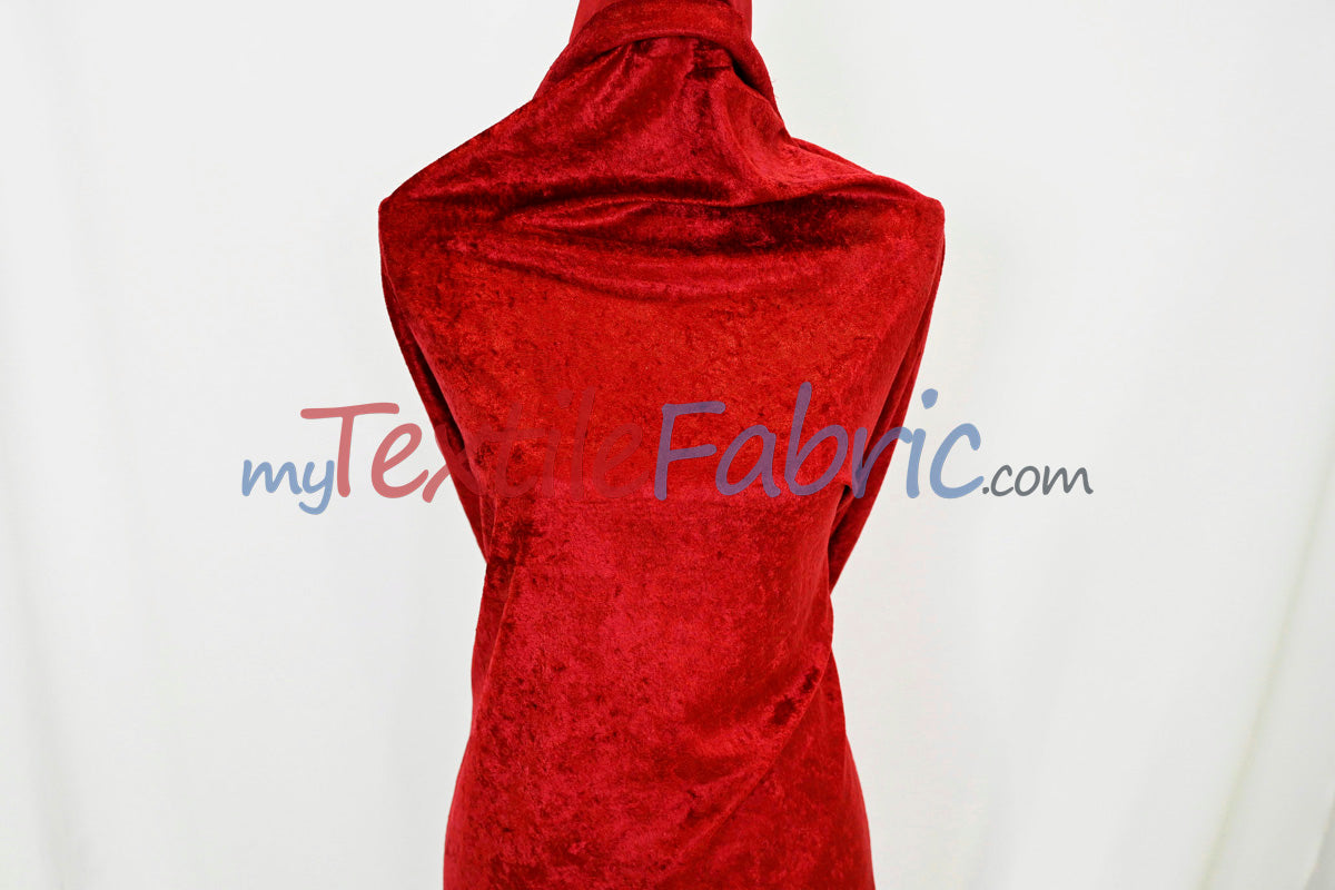 Panne Velvet Polyester Fabric - Crush Panne Velour, Solid, 58/60" Width (1 Yard)