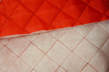 Quilted Polyester Batting Fabric - Diamond Quilted Padded Lining, 58/60" Width (1 Yard)