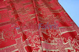 Religious Cross Brocade 100 Percent Polyester Fabric - Elegant Cross Motif, 60" Width (1 Yard)