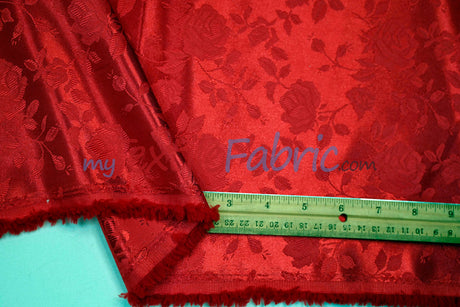 Satin Jacquard Satin Polyester Fabric - Satin Flower Brocade, 58/60" Width, Sample Swatch 3"x3" (1 Sample Swatch)