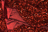 Sequins Stretch Velvet Polyester Spandex Fabric - Sequins On Plush Velvet, Multiple Colors, 60" Width (By The Yard)