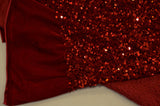 Sequins Stretch Velvet Polyester Spandex Fabric - Sequins On Plush Velvet, Multiple Colors, 60" Width (By The Yard)