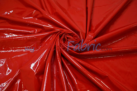 Shiny Stretch Patent Vinyl Fabric - 94% Polyester, 6% Spandex, Glossy Finish, 55" Width (1 Yard)