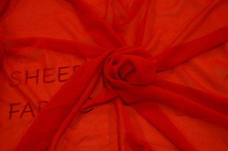 Silky Chiffon 100 Percent Polyester Fabric - Sheer, Super Soft, Flowy, 42/43" Width (1 Yard)
