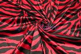 Zebra Charmeuse Satin Fabric - Zebra Print, 58/60" Width, Multiple Colors (1 Yard)