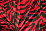 Zebra Charmeuse Satin Fabric - Zebra Print, 58/60" Width, Multiple Colors (1 Yard)