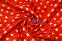 American Star Satin Polyester Fabric - American Flag Print, Red, Navy Blue, And Blue, 58/60" Width (1 Yard)