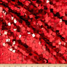 Dull Square Dazzle Polyester Fabric - Square Sequins, Sheer Mesh, 52" Width (1 Yard)