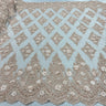 Beaded 3D Floral Lace Mesh