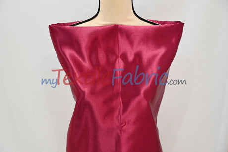 Bridal Satin Polyester Fabric - Shiny Solid, 58/60" Width, Multiple Colors (Yards, Bolts, Sample Swatches)