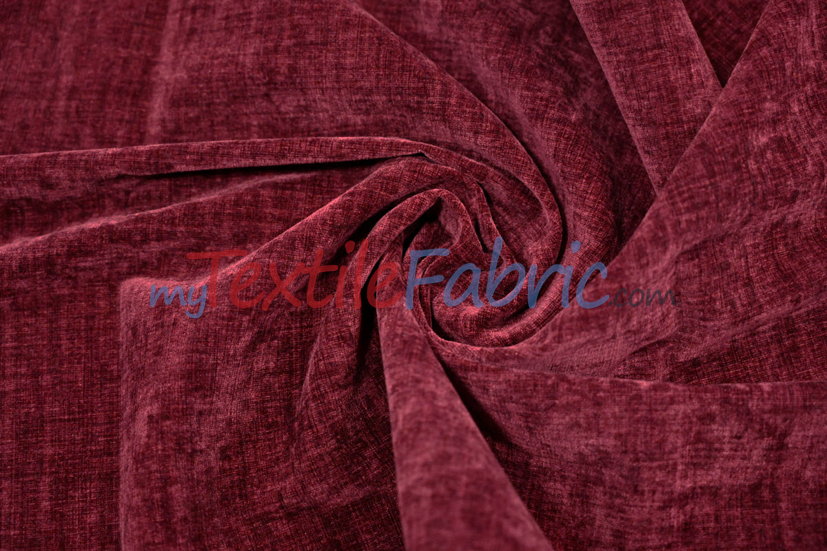 Chenille Polyester Fabric - Ultra Soft Velvety Texture, 60" Width, 350 GSM (1 Yard)