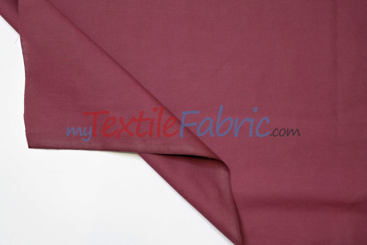 Polyester Cotton Broadcloth Fabric - Solid Colors, 58/60" Width (1 Yard)