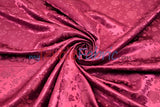 Satin Jacquard Satin Flower Brocade Polyester Fabric - Tone On Tone Floral Brocade, 60" Wide (65 Yards)