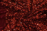 Sequins Stretch Velvet Polyester Spandex Fabric - Sequins On Plush Velvet, Multiple Colors, 60" Width (By The Yard)
