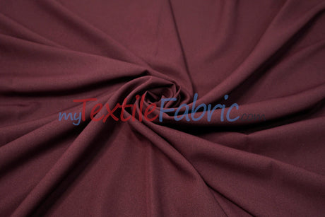 Scuba Double Knit Polyester Fabric - Solid Multiple Colors, 58/60" Width (1 Yard)
