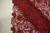Guipure Bridal Lace Polyester Fabric - Heavy Double Scalloped Lace, Multiple Colors, 48/49" Width (1 Yard)