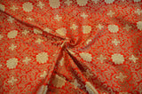 Chinese Medallion Brocade Polyester Fabric - Medallion Jacquard, 48" Width (1 Yard)