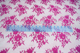 Chantilly Lace Polyester Fabric - Floral Embroidery, Sheer Mesh, 52" Width (1 Yard)