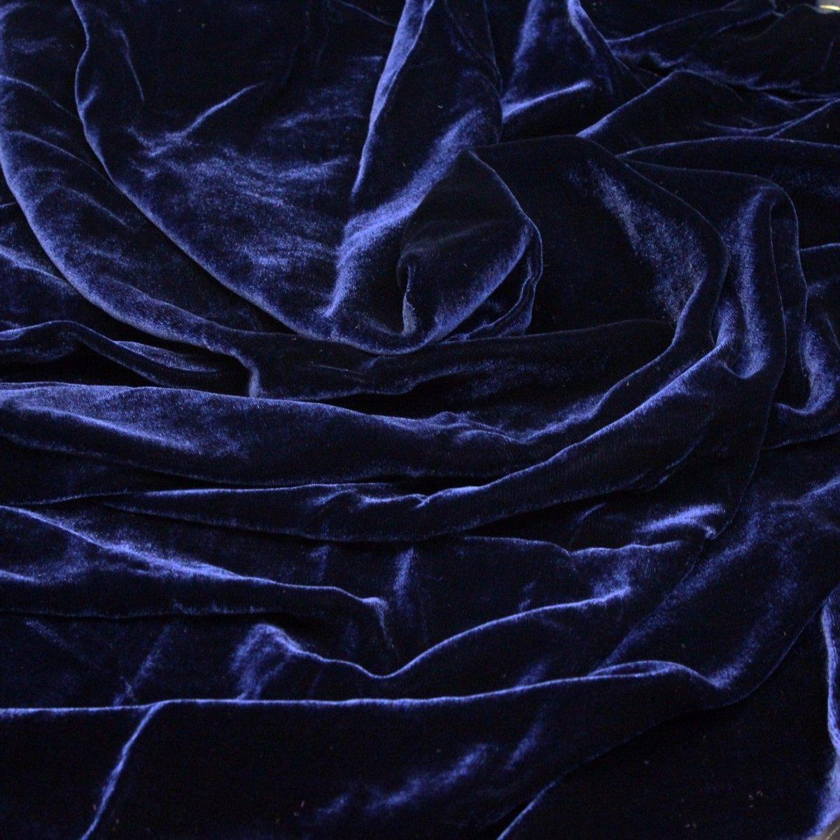 Silk Rayon Velvet Fabric - 80 Percent Rayon 20 Percent Silk, Velvet, 45" Width, 180 GSM (1 Yard)