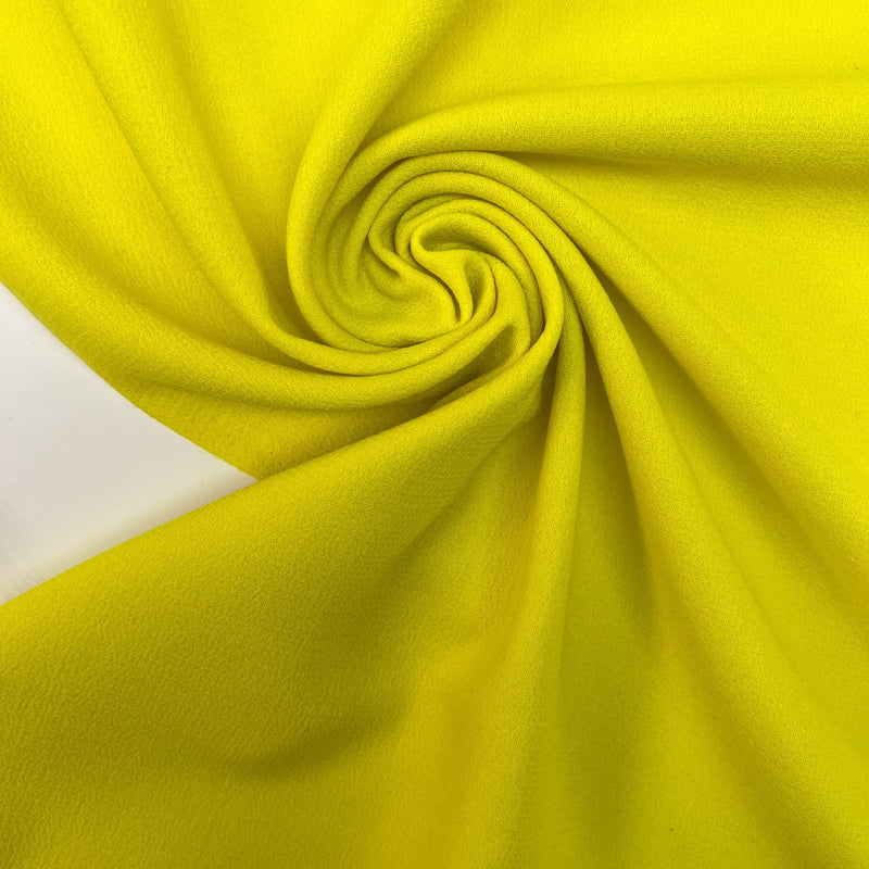 Yellow Bonded Wool Crepe Fabric
