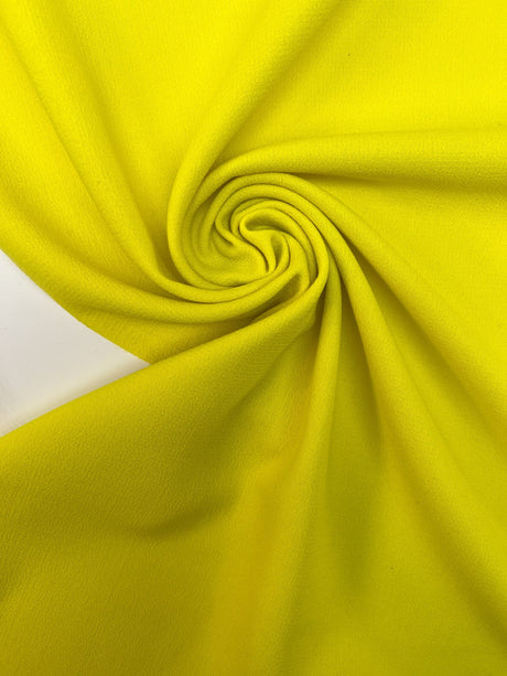 Yellow Bonded Wool Crepe Fabric