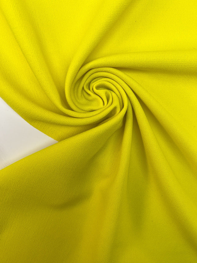 Yellow Bonded Wool Crepe Fabric