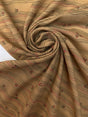 Wool Dress Fabric Brown Beige Striped