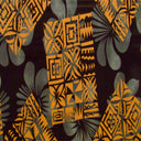Rayon Fabric Hibiscus Geometric Floral Design