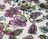 Round Faux Linen Tablecloth 132" Italian Anemone