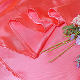 Round Satin Tablecloth 120" Coral