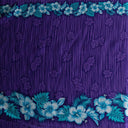 Cotton Barkcloth Hibiscus Palm Double Border Fabric
