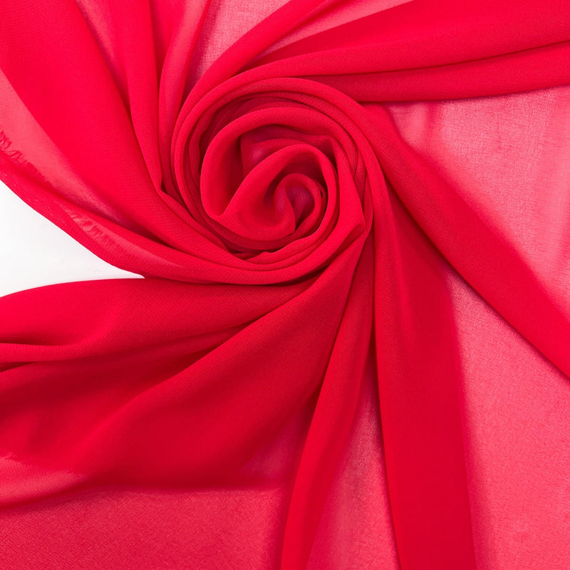 Polyester Crepe Red