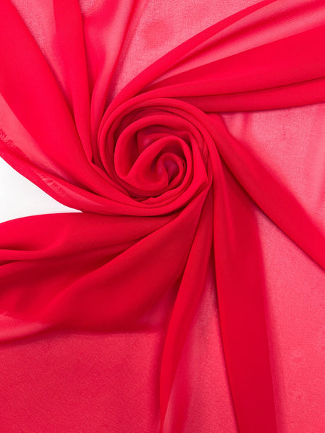 Polyester Crepe Red